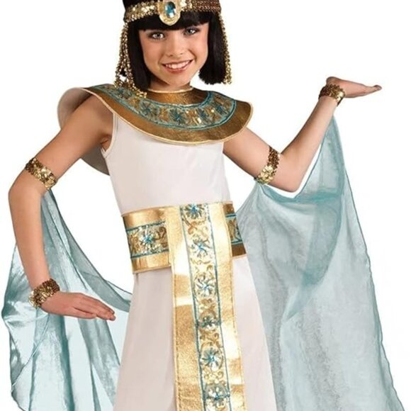DELUXE EGYPTIAN CLEOPATRA GIRLS COSTUME SIZE 8-10 - Picture 1 of 2